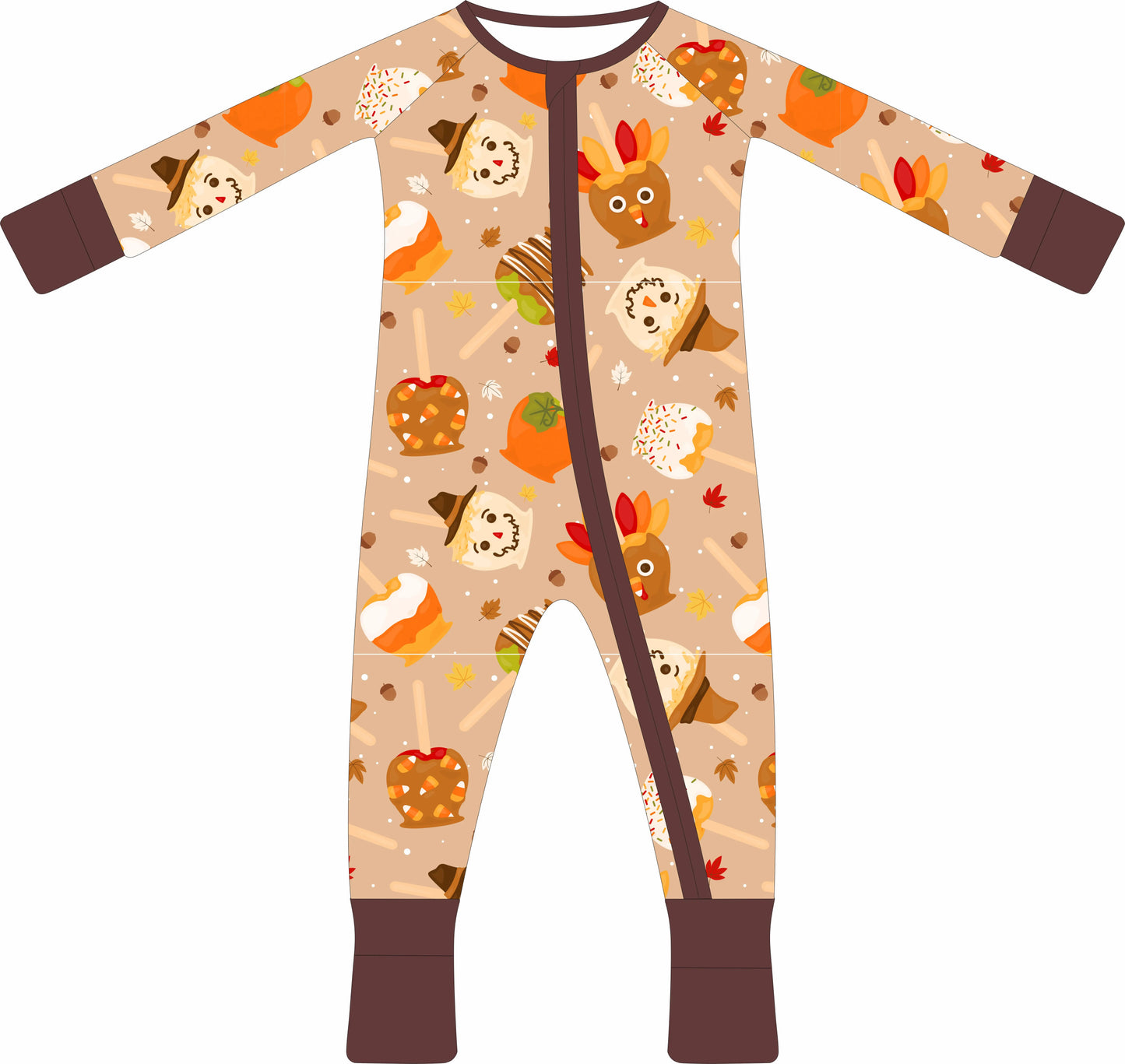 Max and Pippa | Fall Candy Apples Bamboo Convertible Zippie