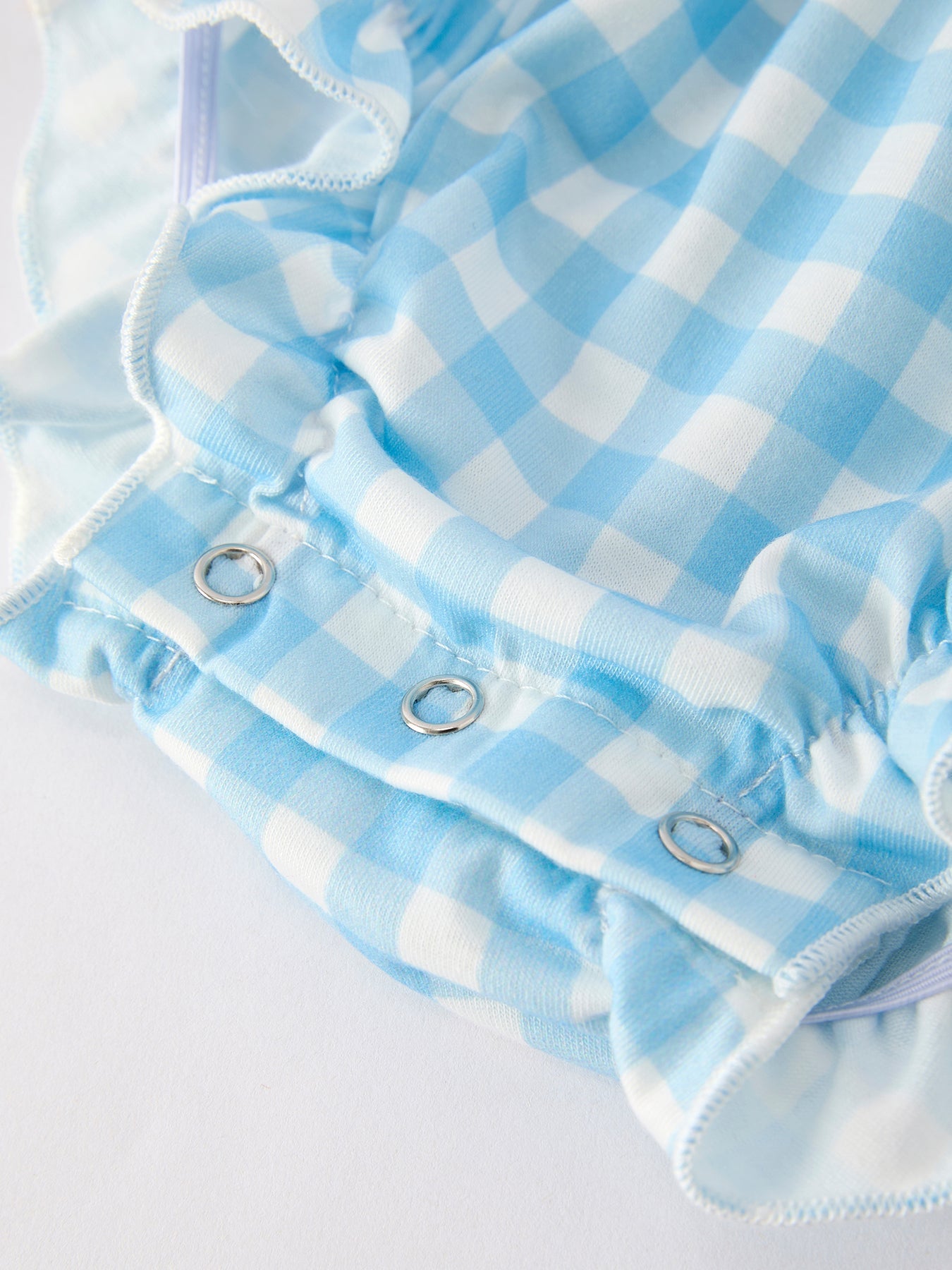 Fall Halloween & Thanksgiving Pumpkin Embroidery Smocking Blue Plaid Romper