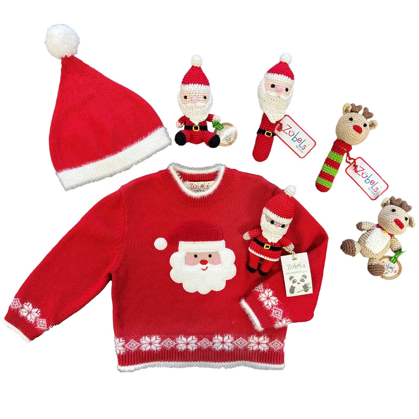 Petit Ami & Zubels - Knit Santa Hat by Petit Ami & Zubels