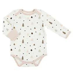 Stephan Baby by Creative Brands - Winter Wonderland LS Snapshirt-Blush Trees by Stephan Baby by Creative Brands
