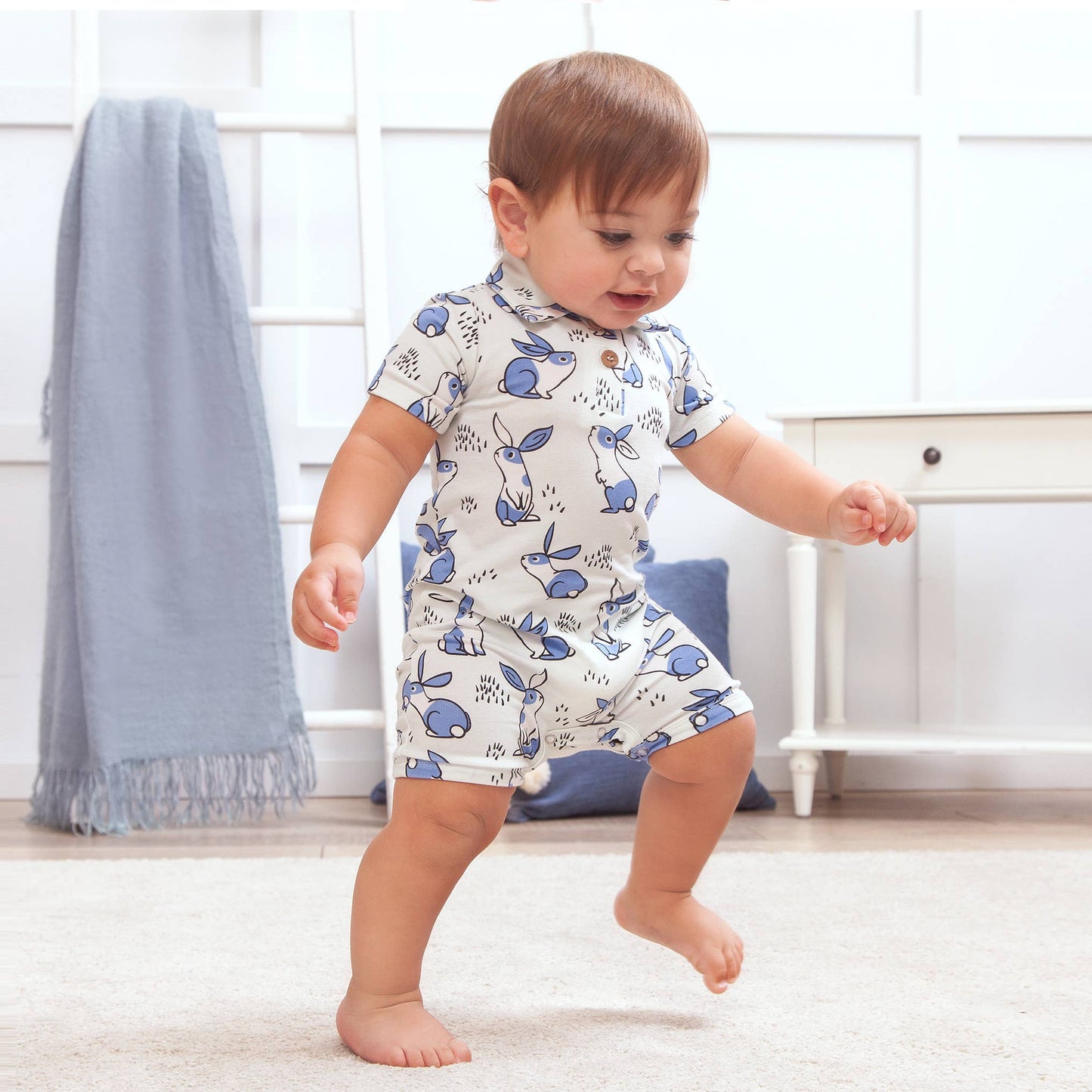 Tesa Babe - Baby Boy's Thumper Bamboo Shortie Romper