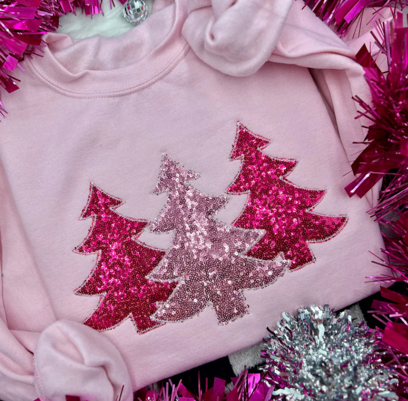 Triple Pink Tinsel - Adult Swearshirt