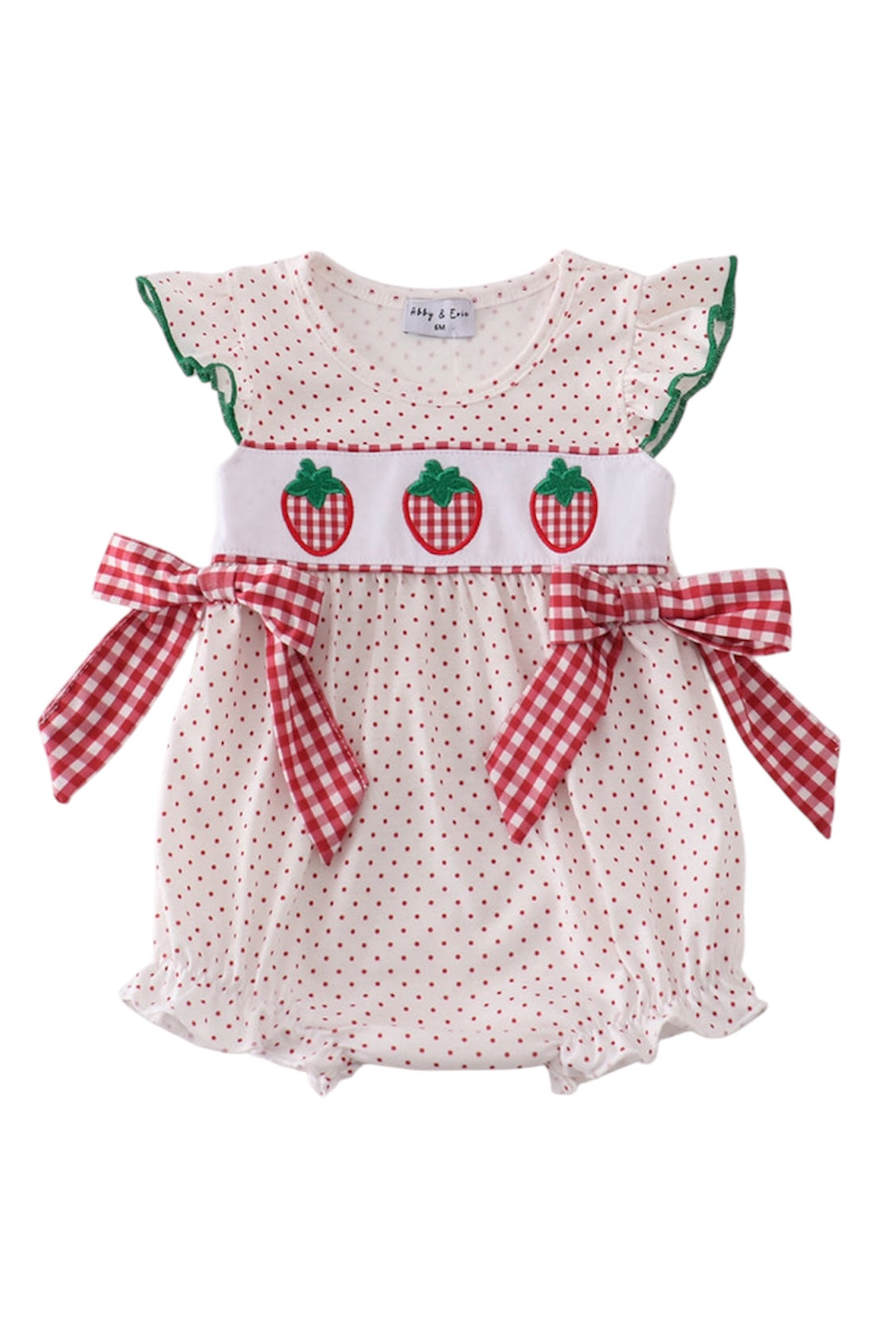 Abby & Evie - Strawberry Embroidery Bubble