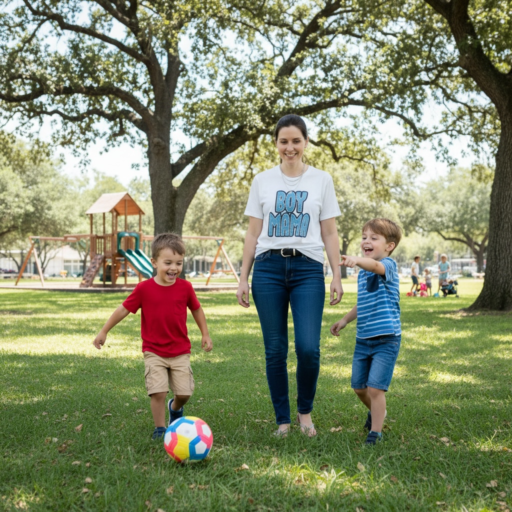 Boy MAMA | Girl MAMA ~ White Spangle Short Sleeve Tee