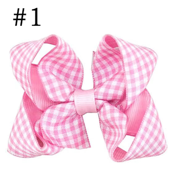 Max and Pippa - 3'' Gingham Boutique Hair Bows (2) by Max and Pippa