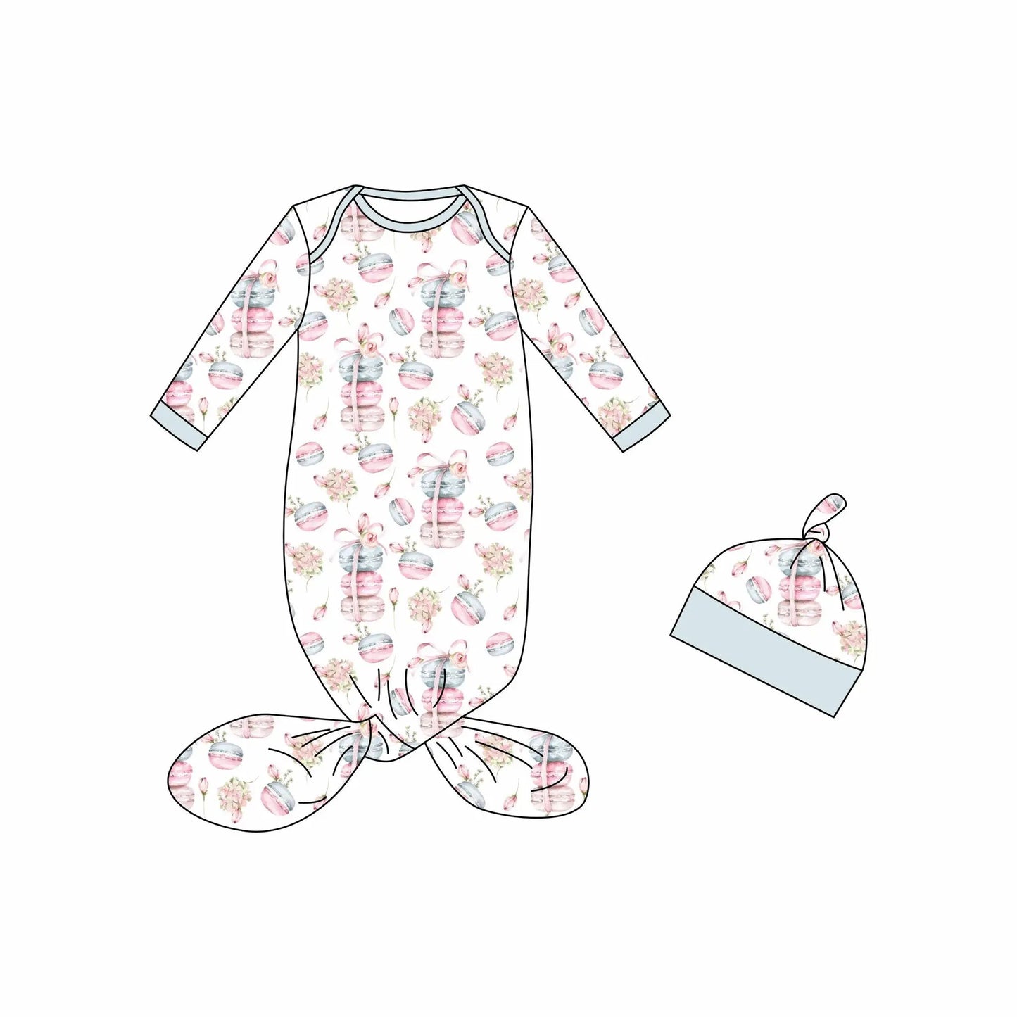 Max and Pippa - Girly Macarons Gown Set by Max and Pippa