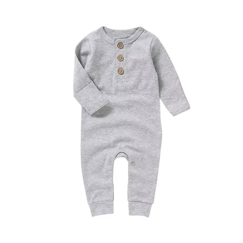 Max and Pippa - Organic Cotton Henley Romper by Max and Pippa