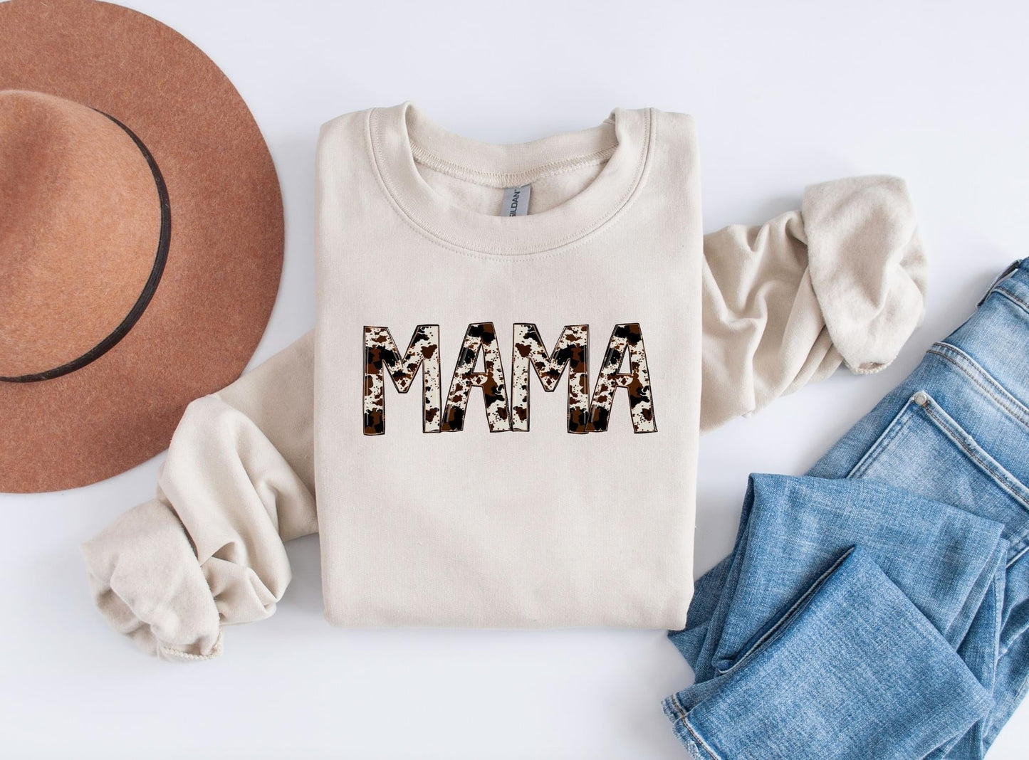 MAMA - Cow Print Adult Tshirt
