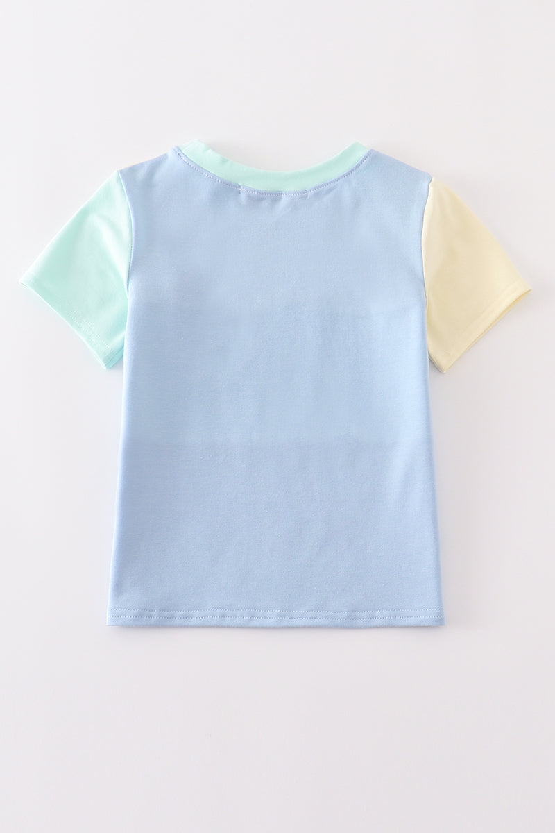 Abby & Evie - Yellow, Mint & Blue Boy Top