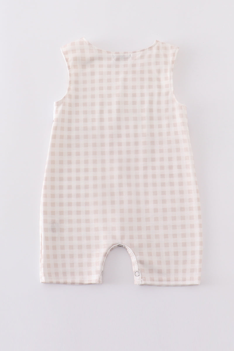 Abby & Evie - Brown Western Embroidery Smocked JonJon