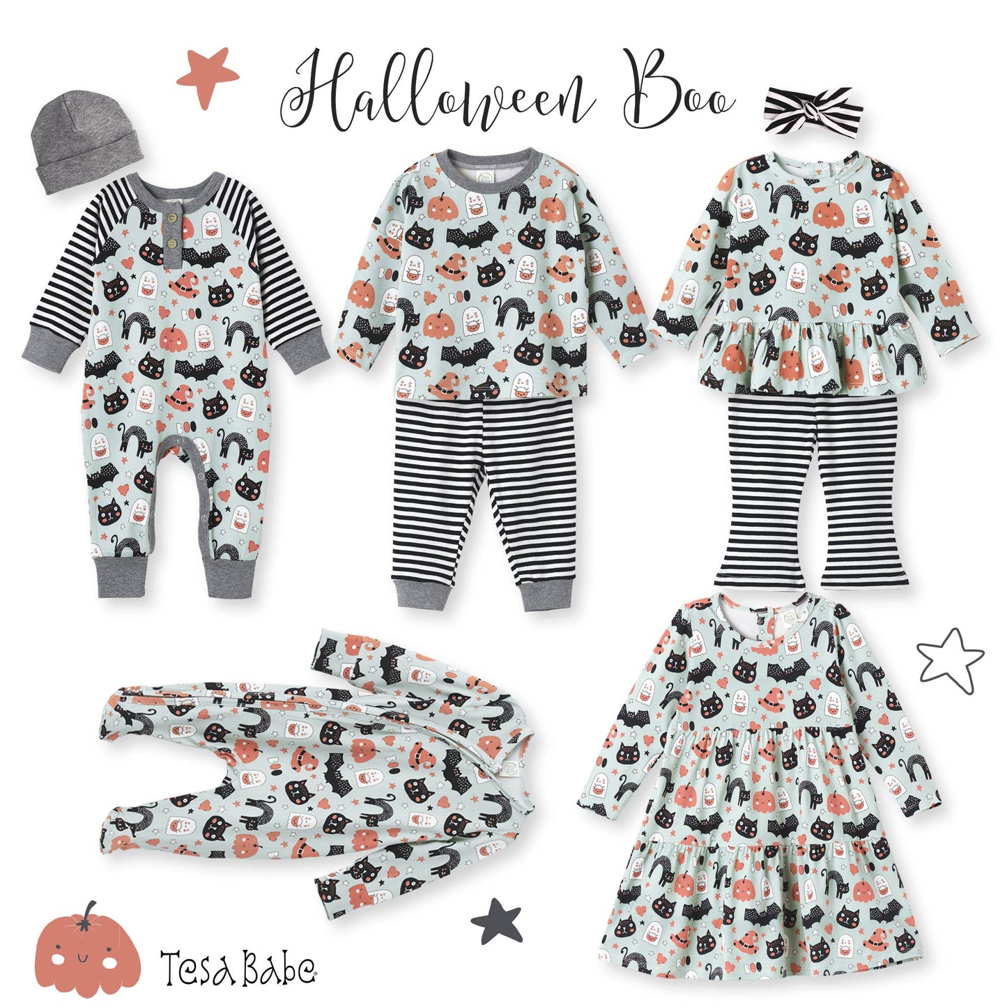 Tesa Babe - Halloween Baby Boy Outfit – Bamboo Tee & Cotton Pants