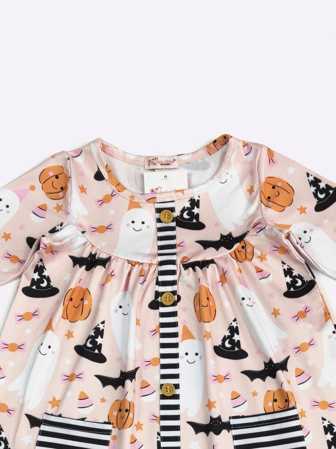 Clover Cottage - Halloween Stripes Girls Set