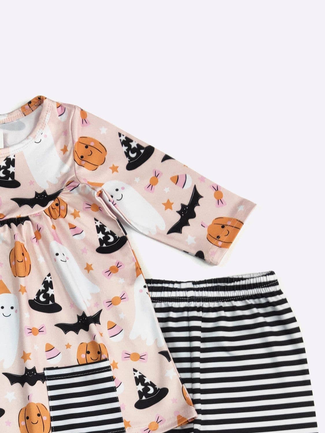 Clover Cottage - Halloween Stripes Girls Set