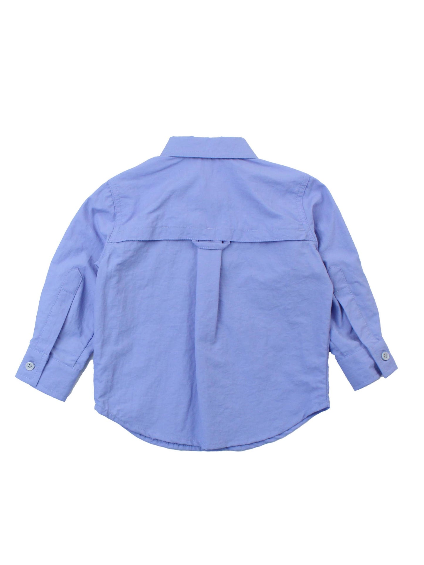 RuffleButts + RuggedButts - Boys Periwinkle Blue Sun Protective Button Down Shirt