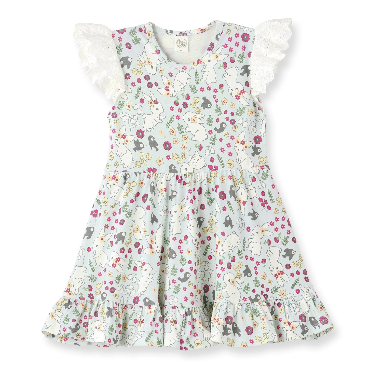 Bunny Garden Dress β Ruffle Hem Bamboo Dress