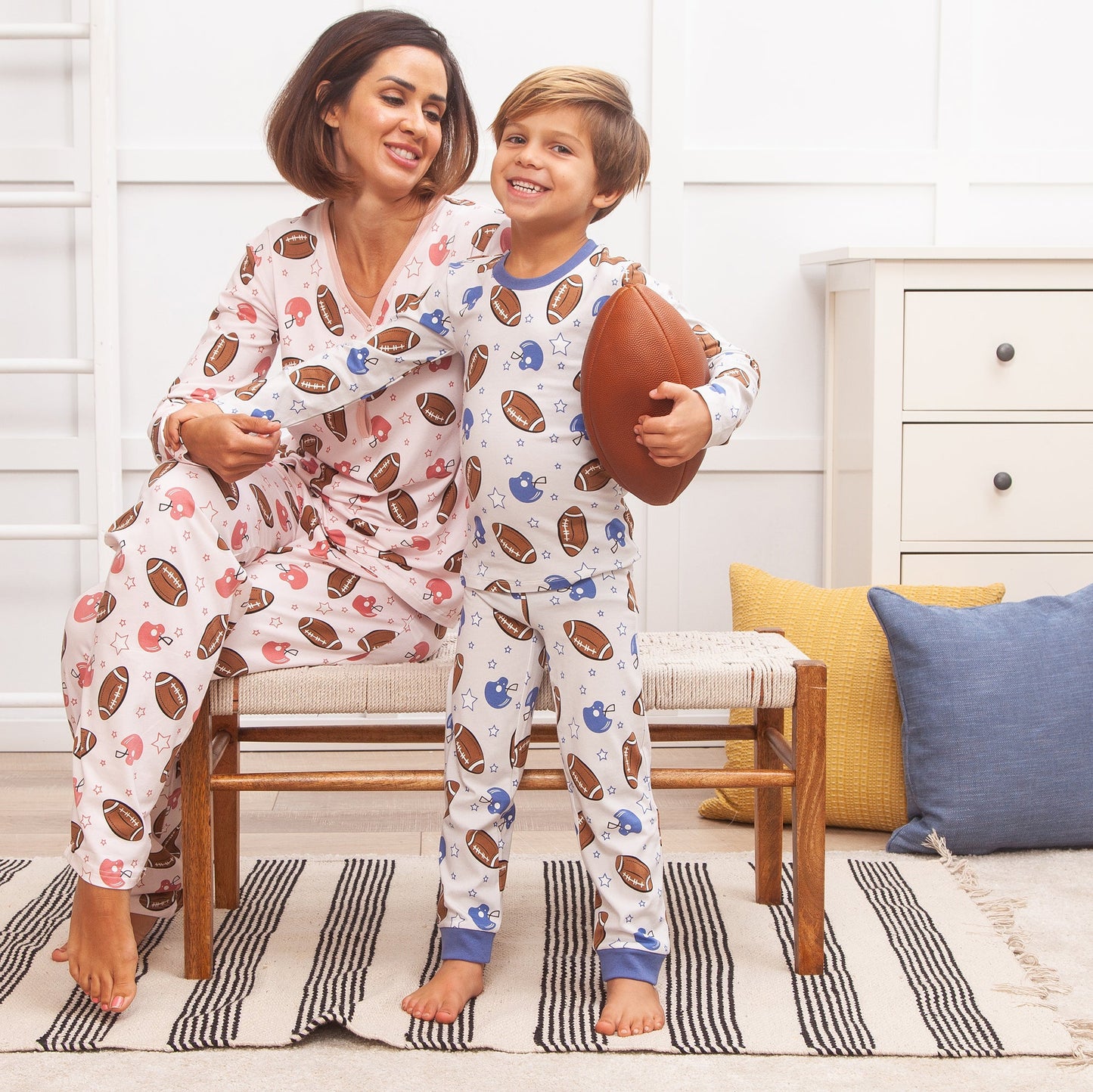 Football Game Day Boy's Pajama Set