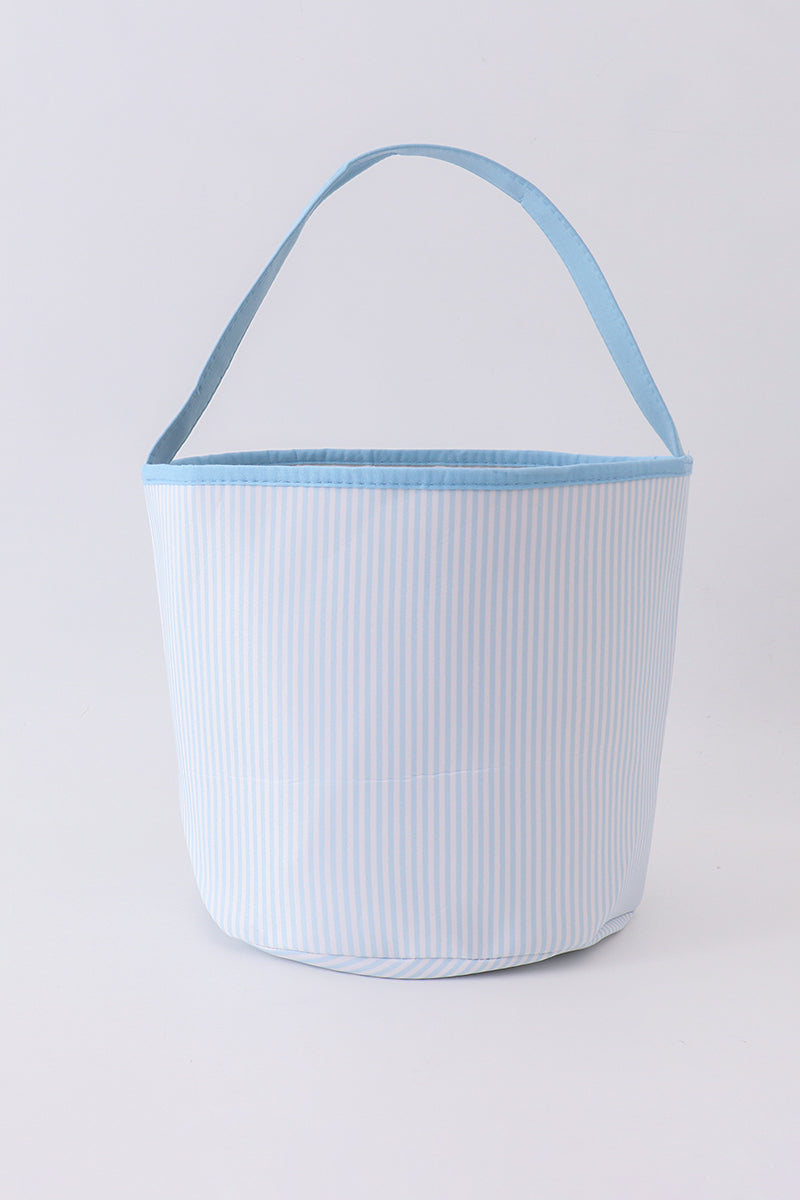 Abby & Evie - Blue Stripe Bunny Basket