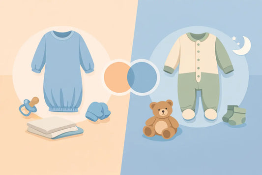 Newborn Gown vs Footie Pajamas