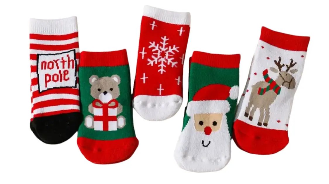 Baby Christmas Socks (5 per pack) by Max and Pippa