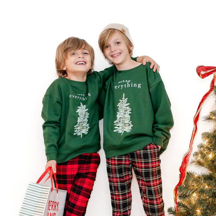 Holland Ave Clothing - Merry Everything | Kids & Adult Christmas Sweatshirt