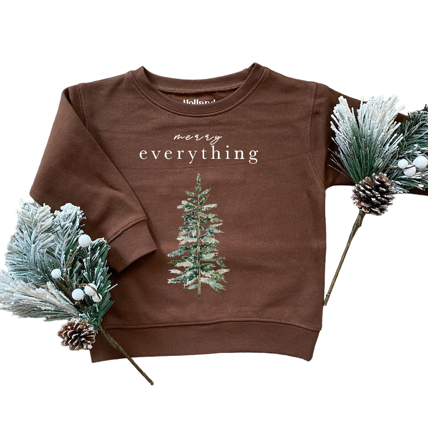 Holland Ave Clothing - Merry Everything | Kids & Adult Christmas Sweatshirt