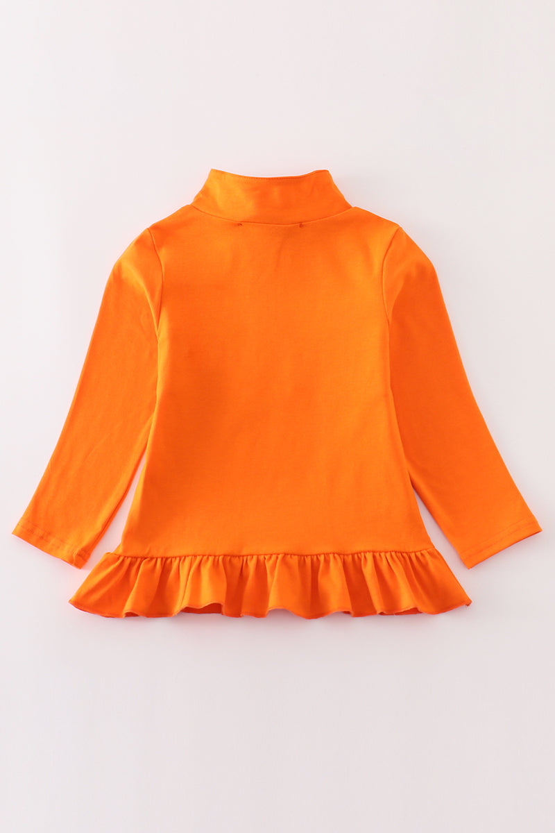 Abby & Evie - Clemson Embroidery Ruffle Pullover