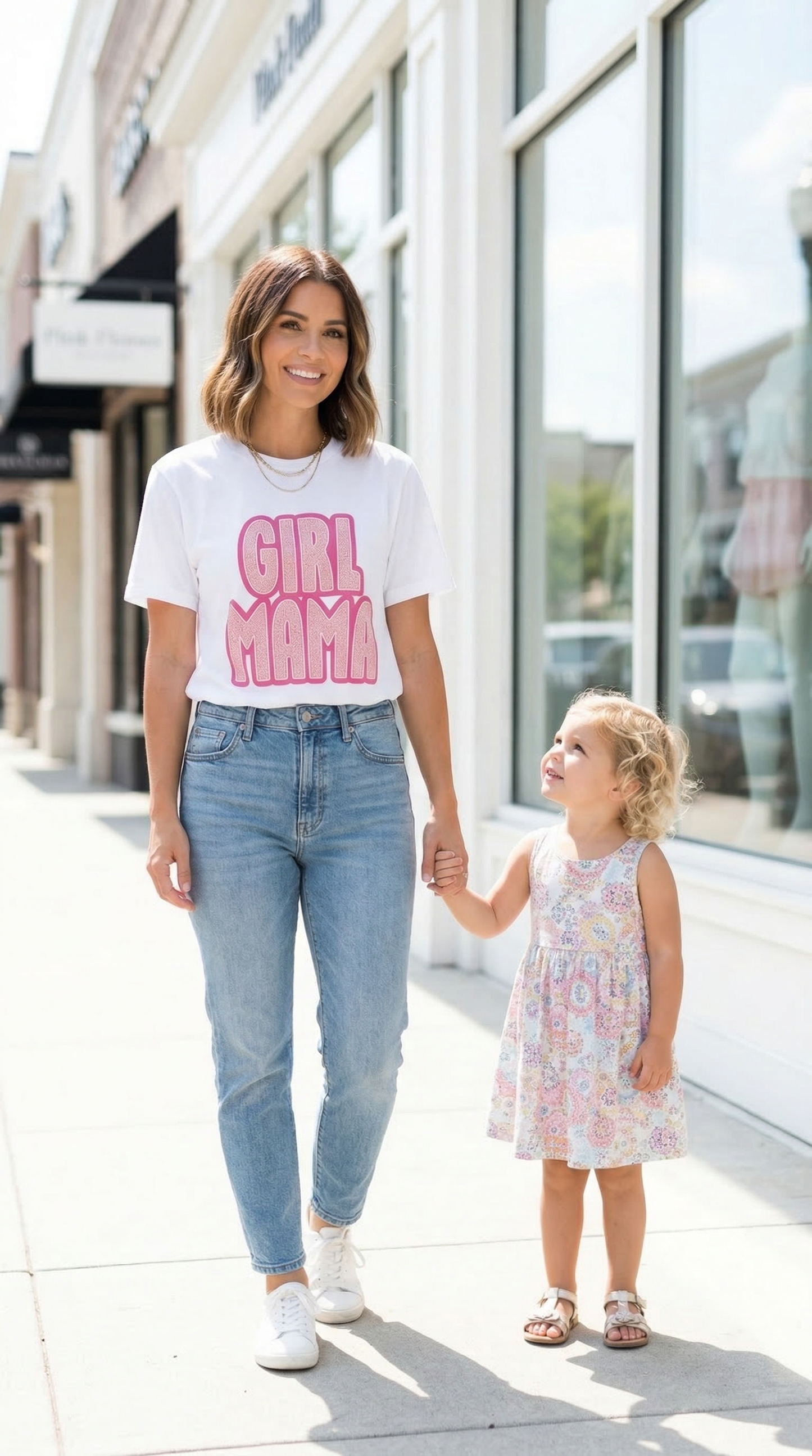 Boy MAMA | Girl MAMA ~ White Spangle Short Sleeve Tee