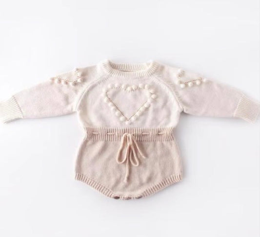 Long Sleeve Baby Sweater Onesie - Sample
