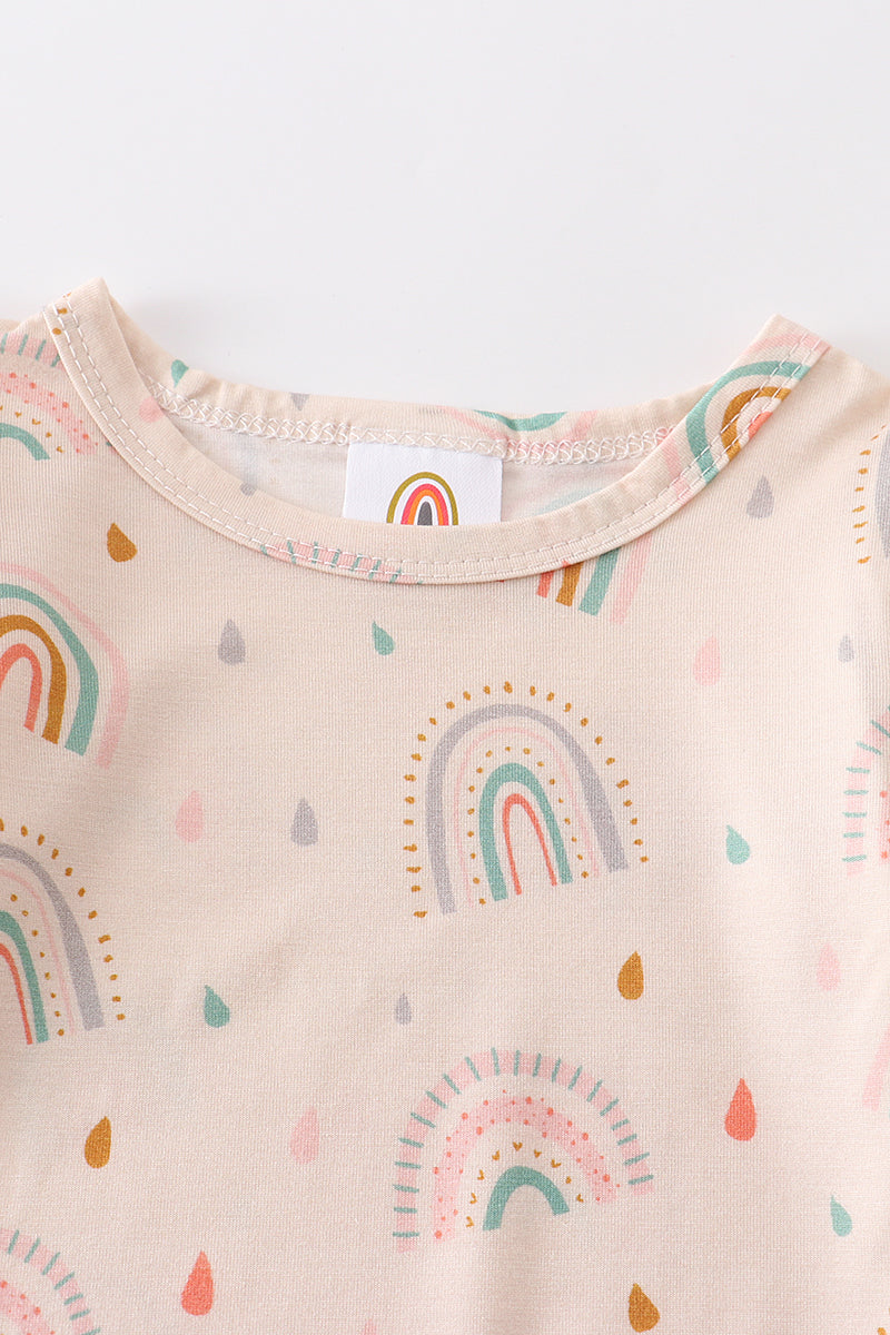 Abby & Evie - Rainbow Ruffle Baby Onesie