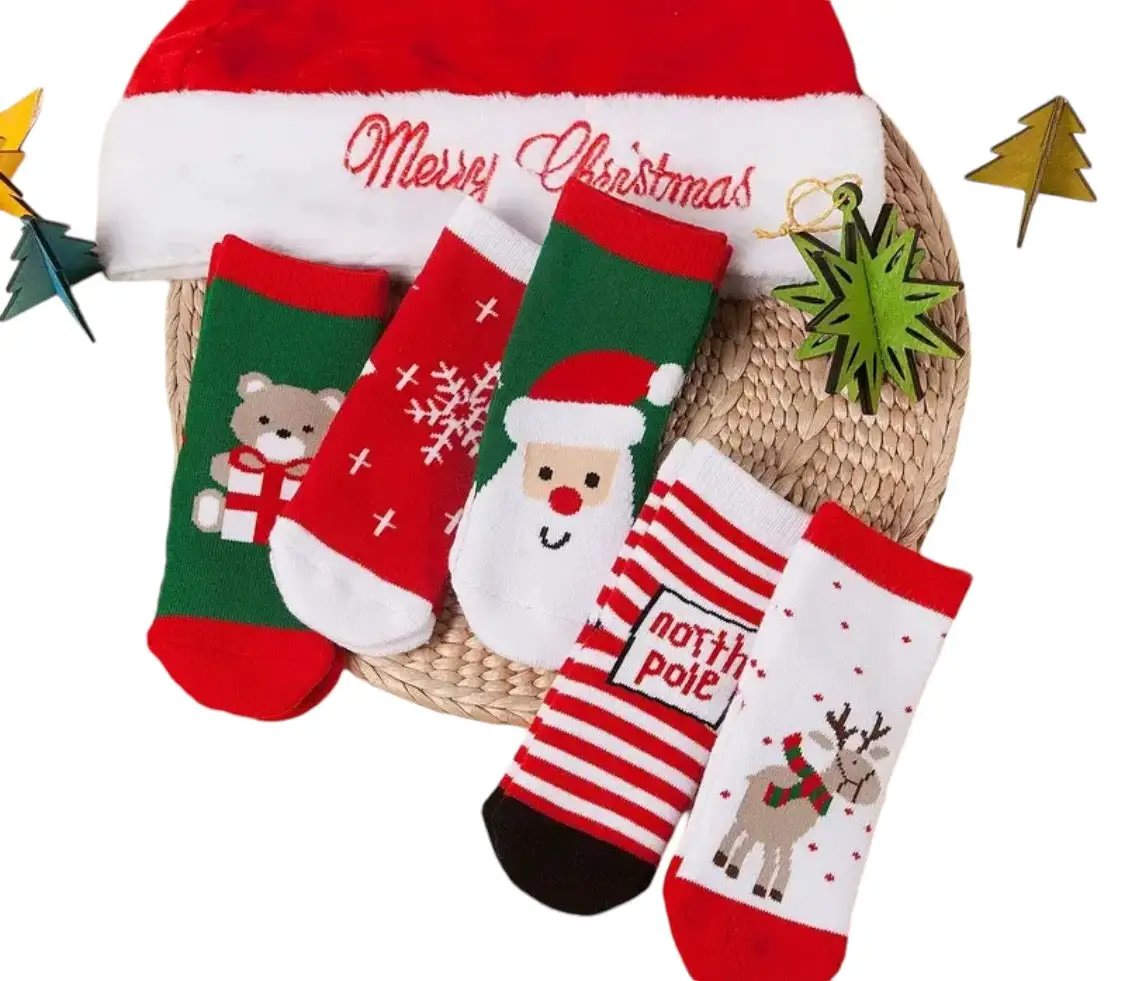 Baby Christmas Socks (5 per pack) by Max and Pippa
