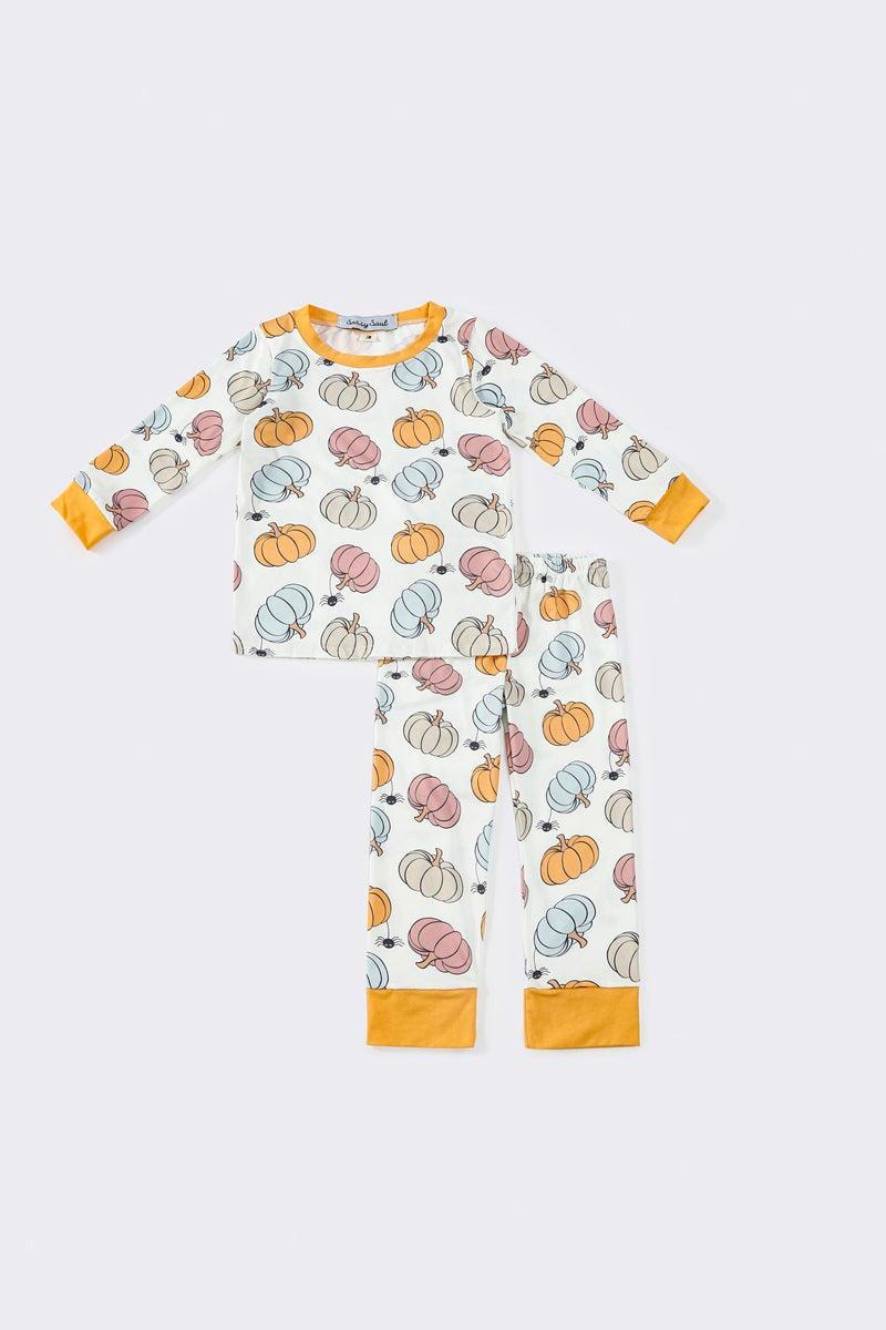 Sassy Soul - Mustard Pumpkin Boy Pajamas Set