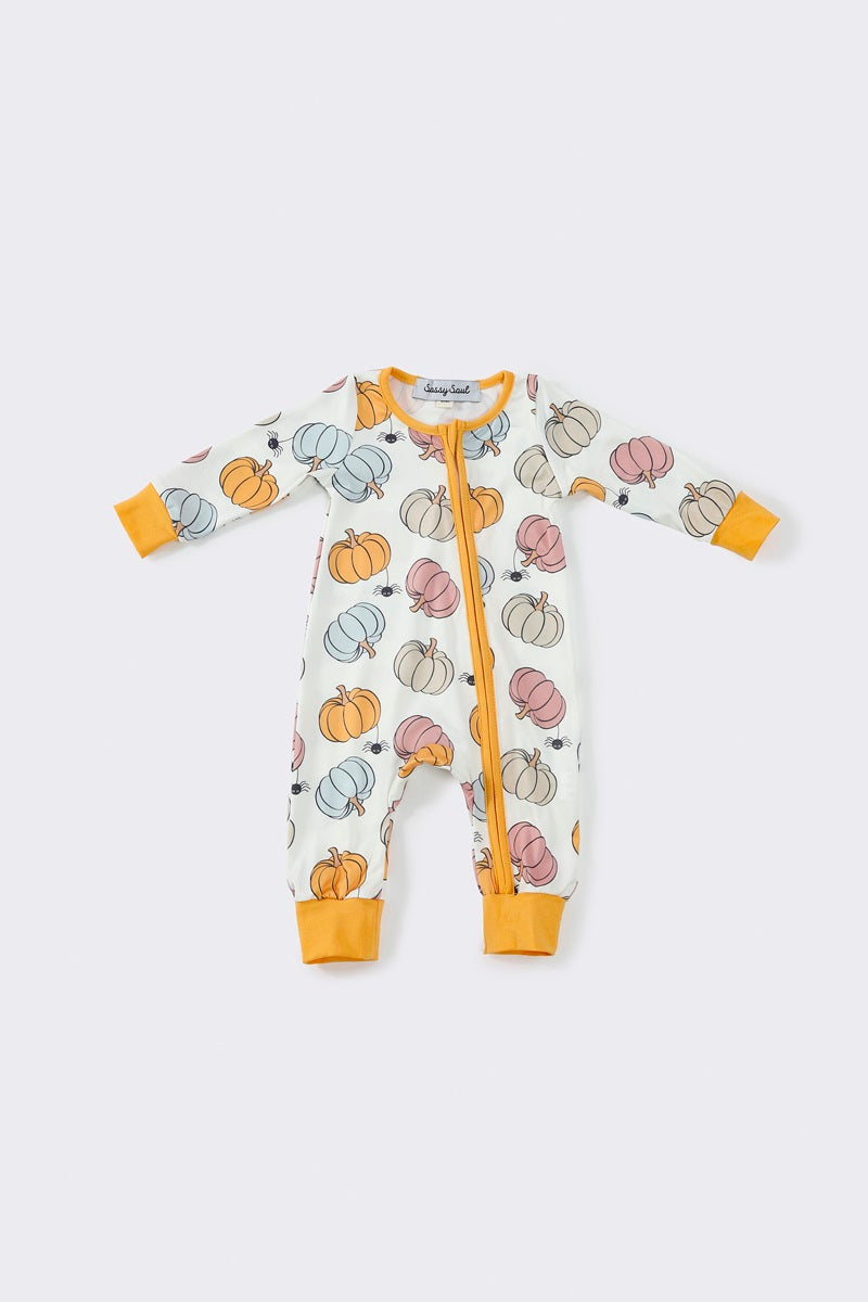 Sassy Soul - Mustard Pumpkin Boy Romper