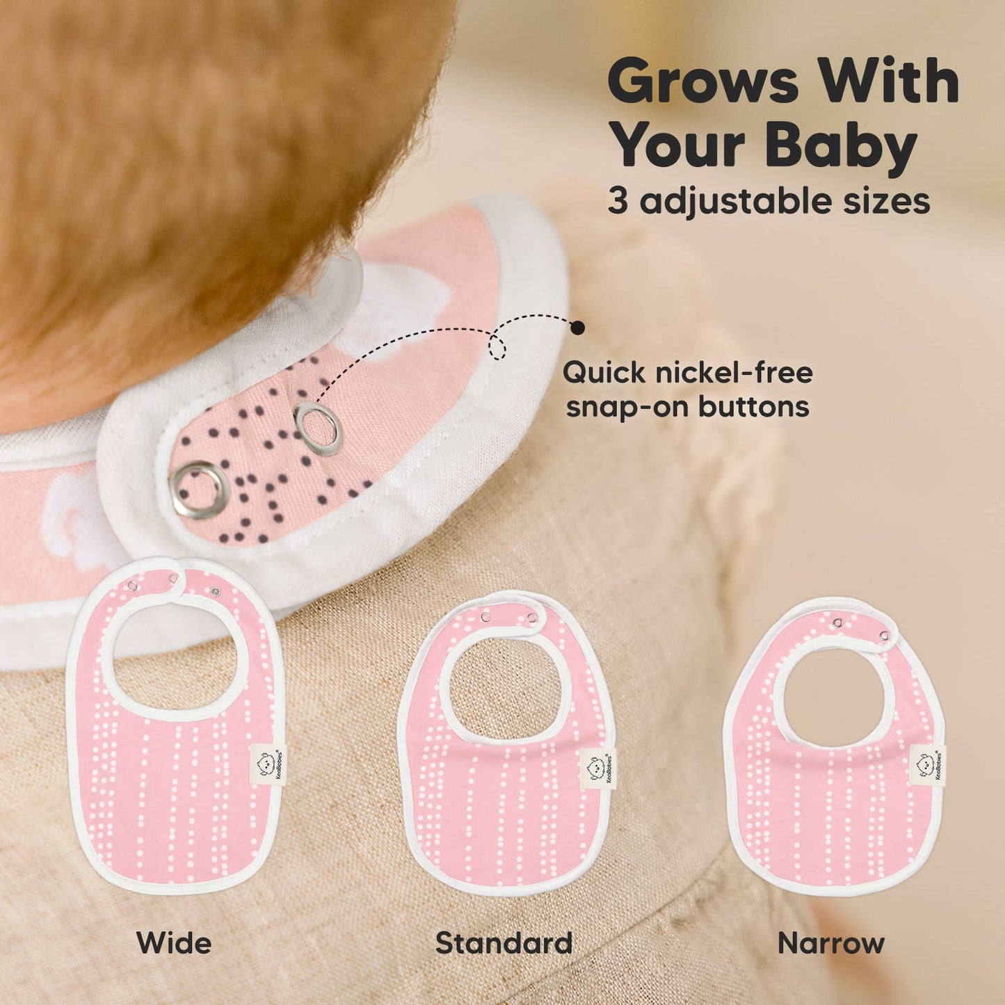 KeaBabies - 8-pack Urban Drool Bibs for Teething: Sweet Charm