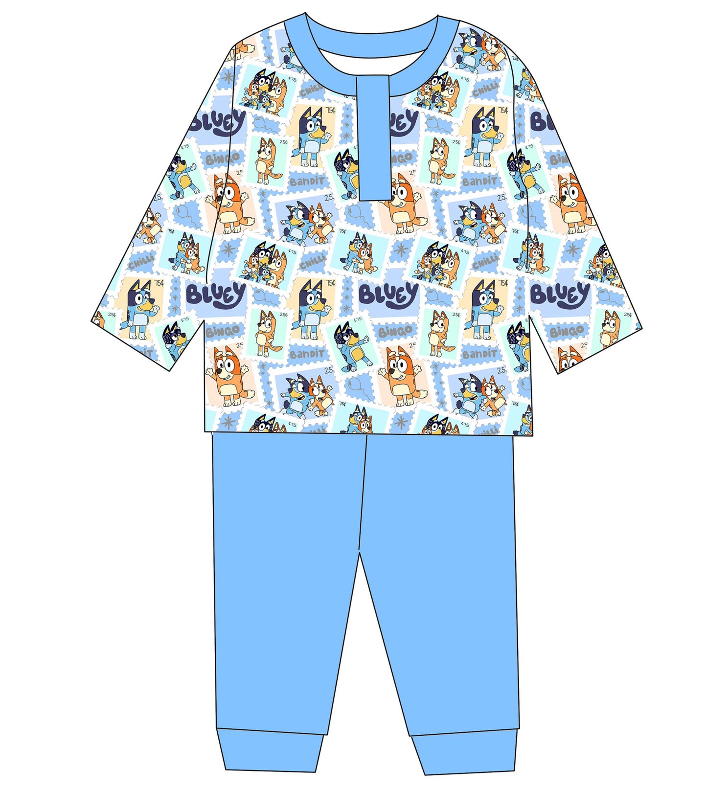 Blue Dog Henley Two Piece Set