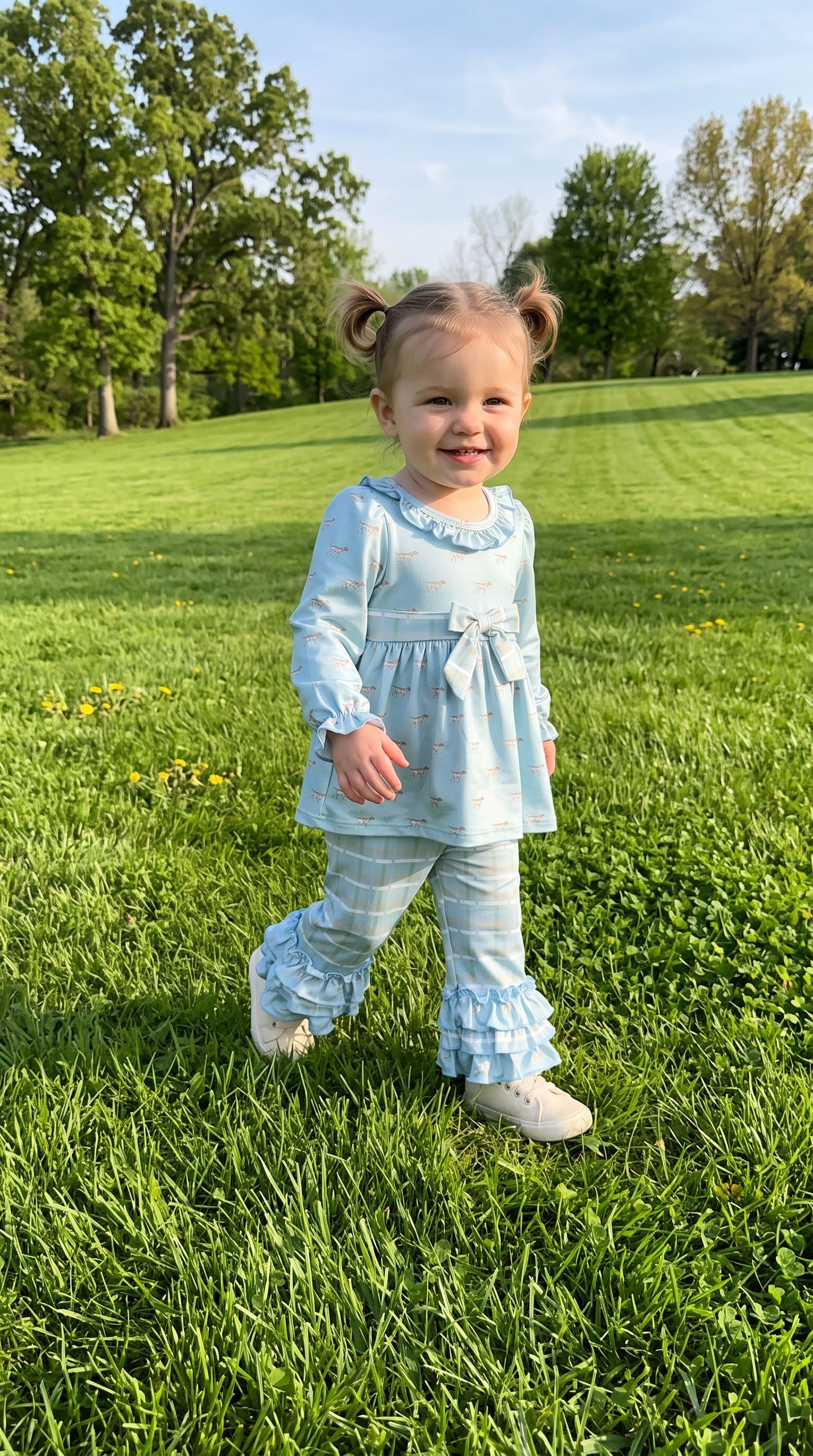 Max and Pippa | The Pointer Collection Little Girl Ruffle Set