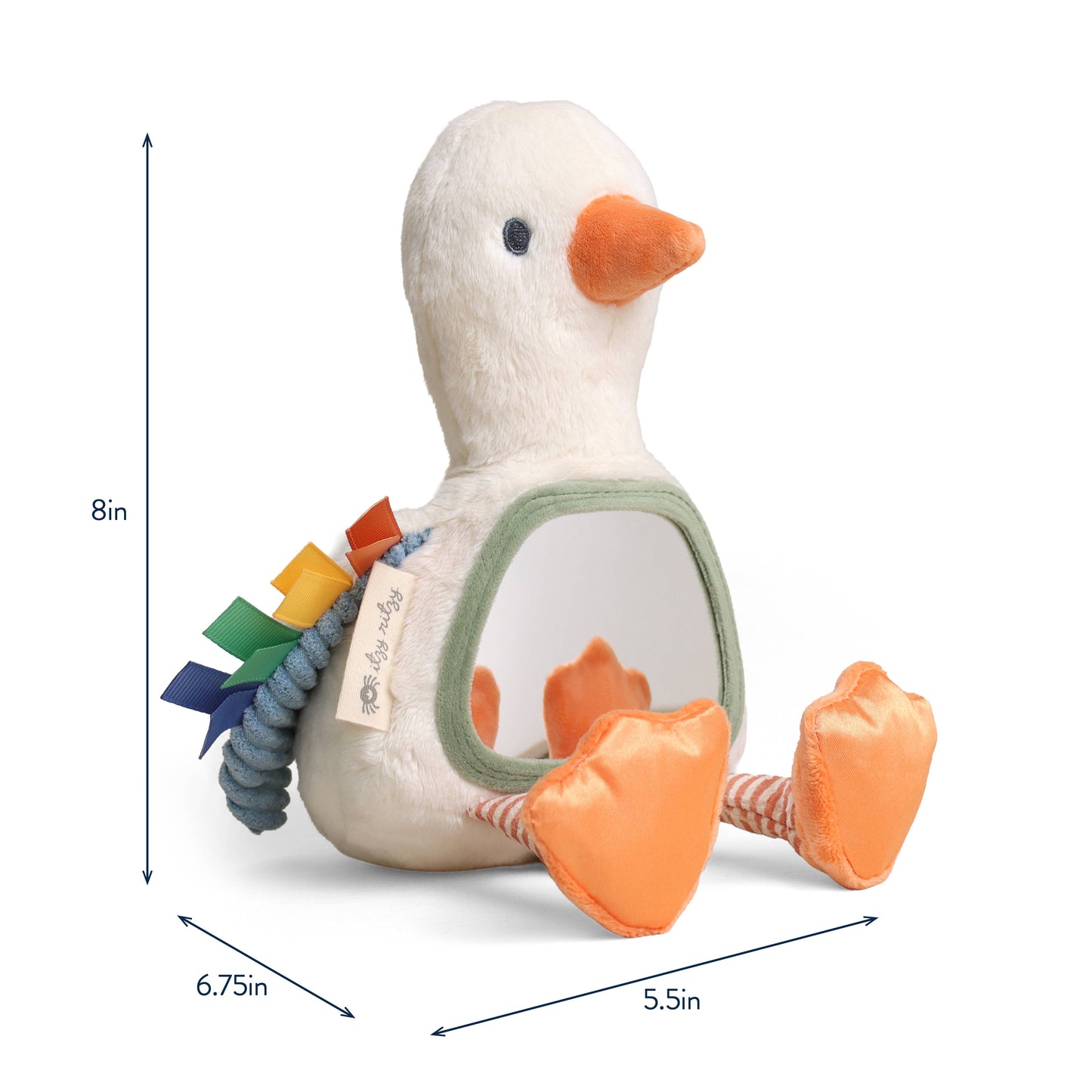 Itzy Ritzy - *NEW* Itzy Bitzy Mirror™ Sensory Tummy Time Mirror - Goose