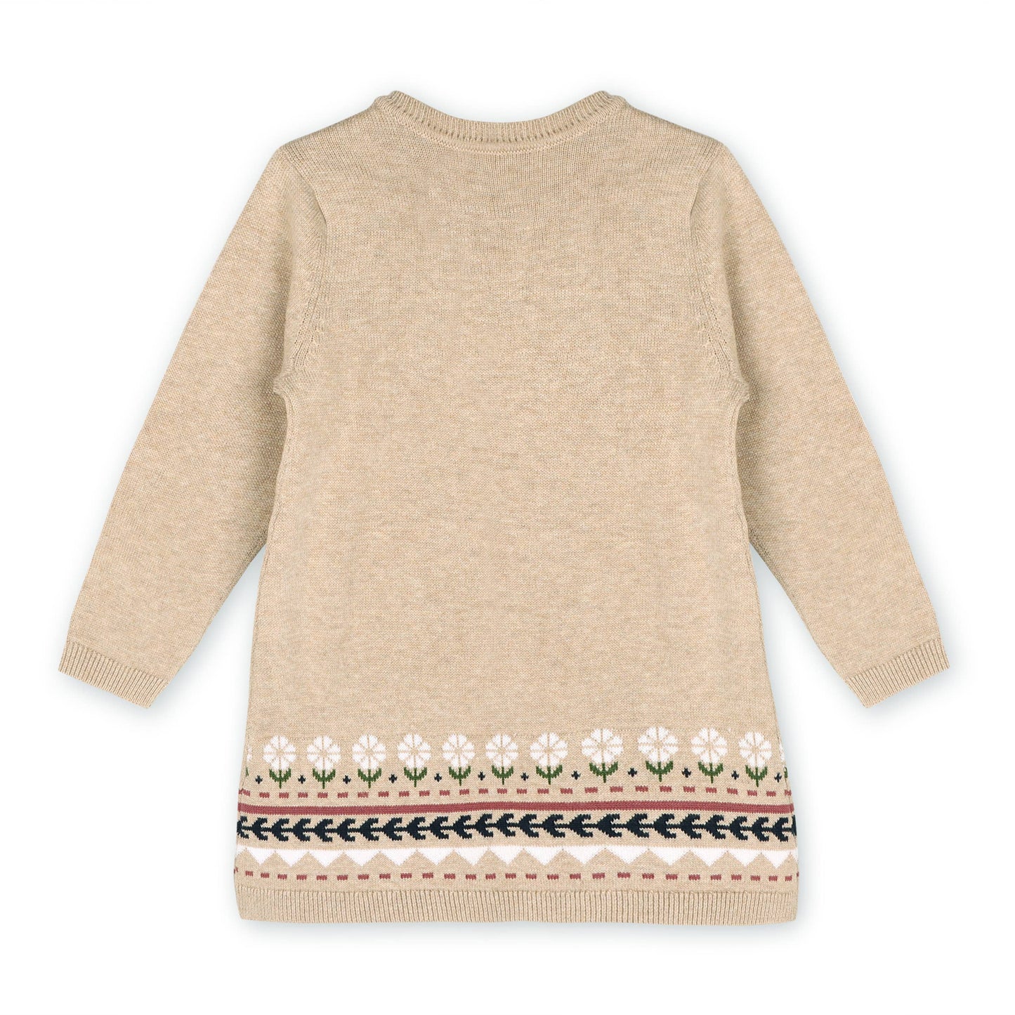 Viverano Organics - Fair Isle Baby Girl Sweater Knit Dress (Organic Cotton)