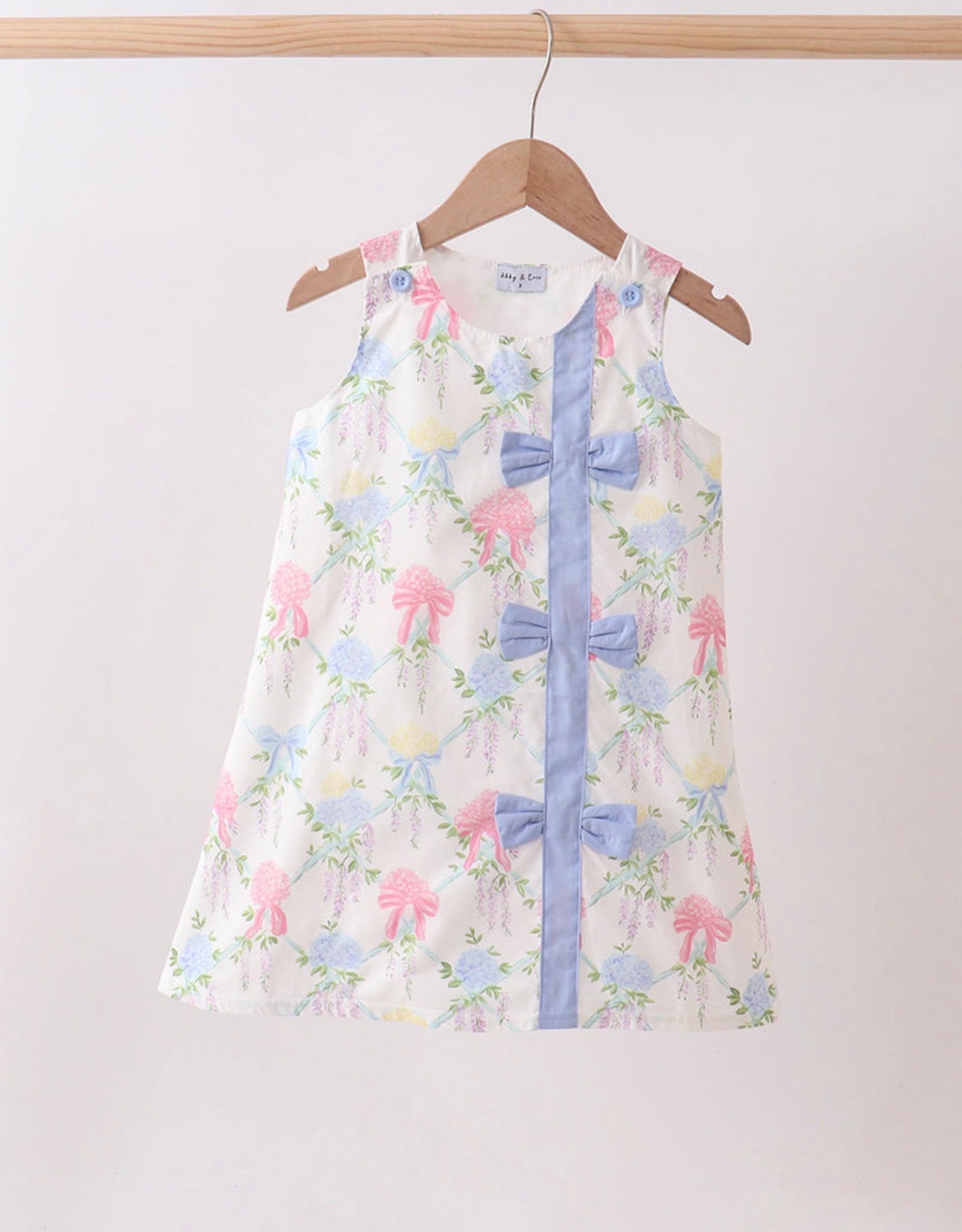 Blue Hydrangea Bow Dress