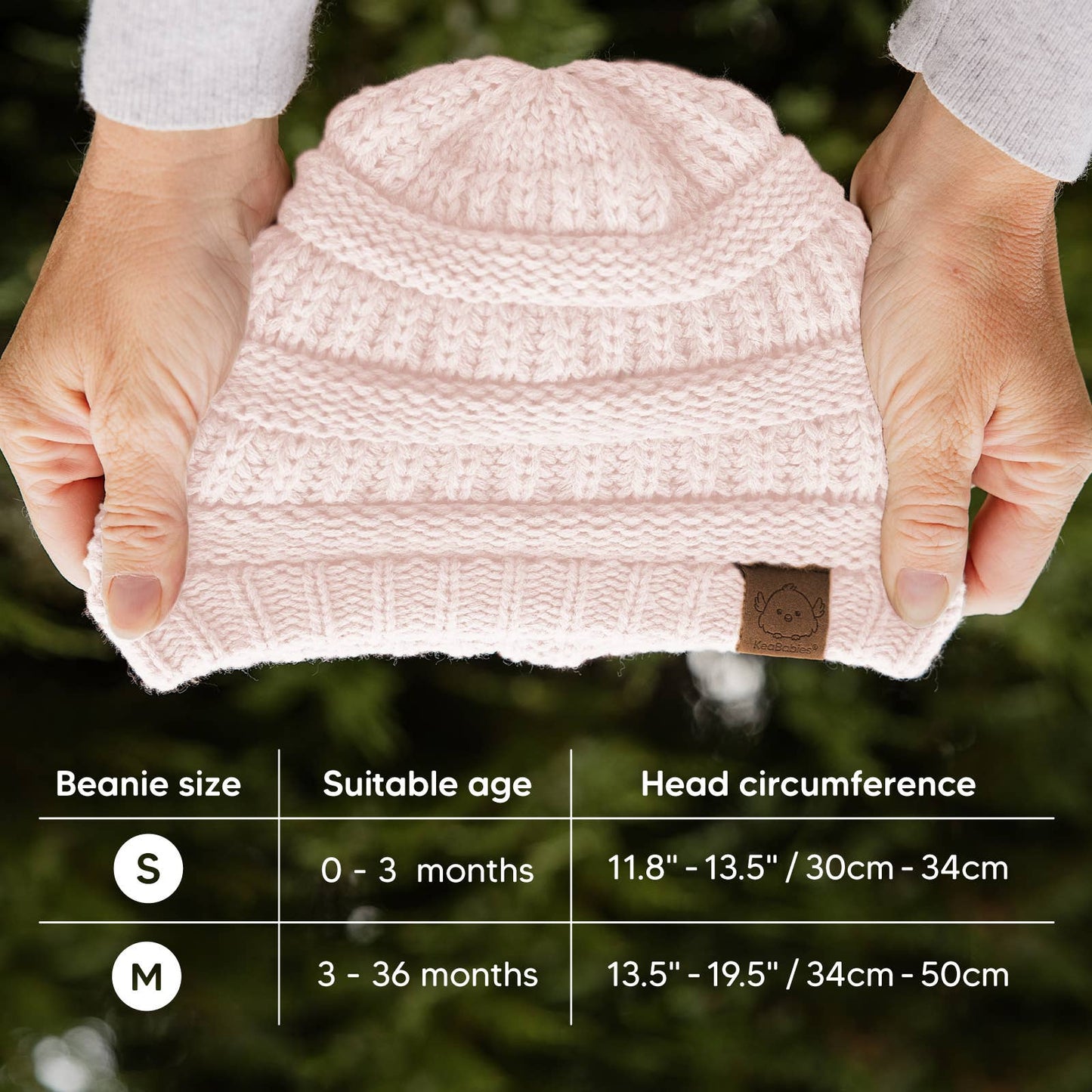 KeaBabies - KeaBabies 3-Pack Warmzy Baby Beanies (Sweet Pea, Medium) 6-36 Months