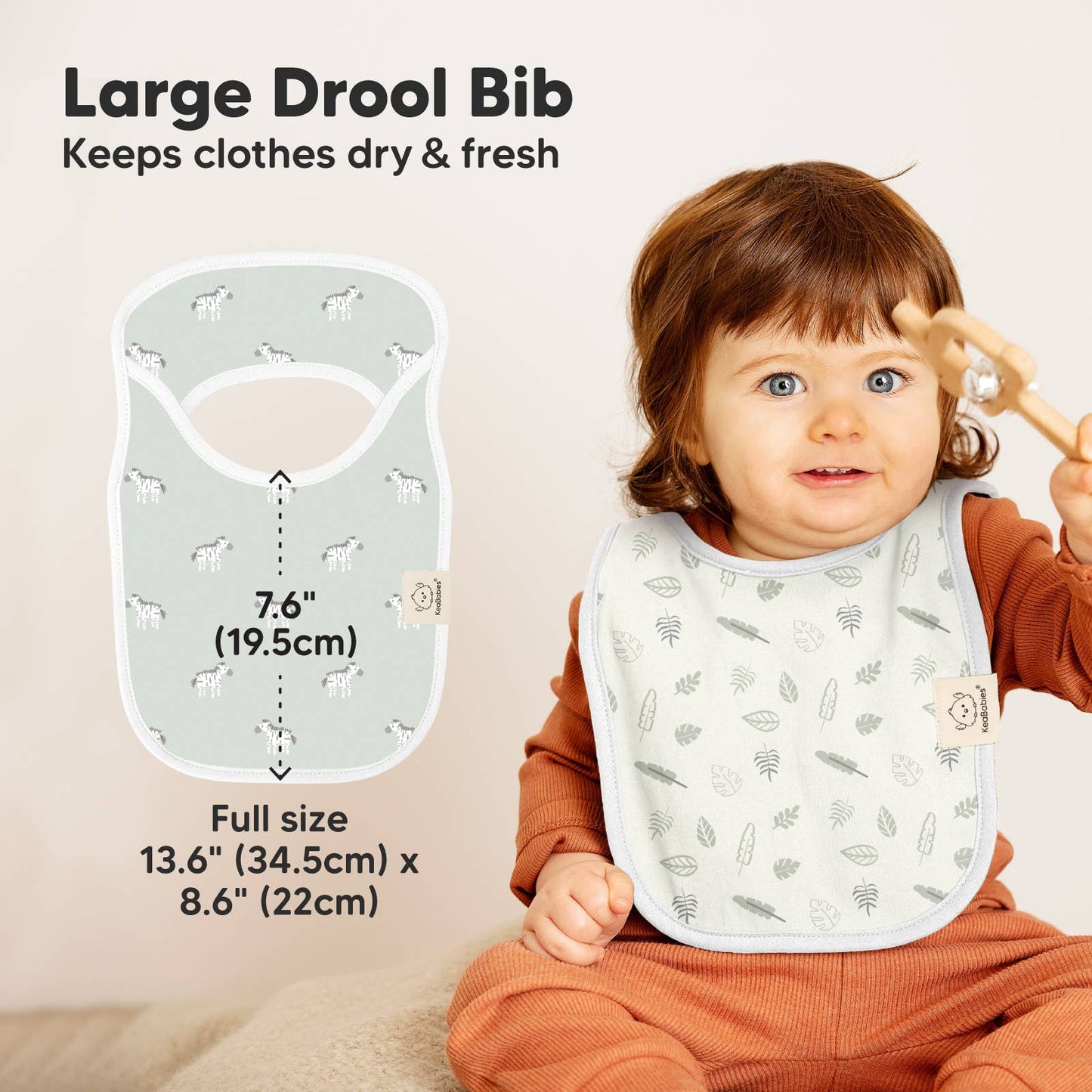 KeaBabies - KeaBabies 8-Pack Hallo Drool Bibs: Wilderness