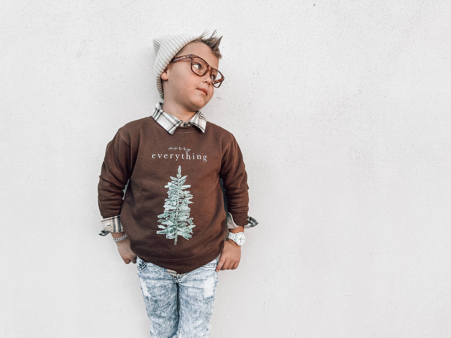 Holland Ave Clothing - Merry Everything | Kids & Adult Christmas Sweatshirt