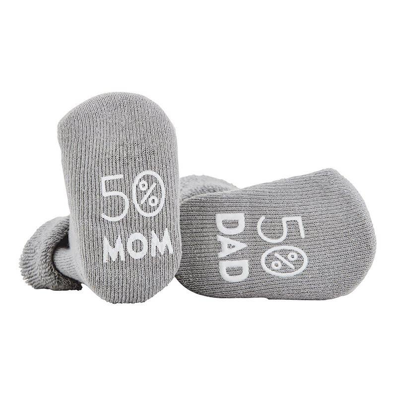 Stephan Baby by Creative Brands - Socks - Gray - 50% Mom and 50% Dad, 3-12 months