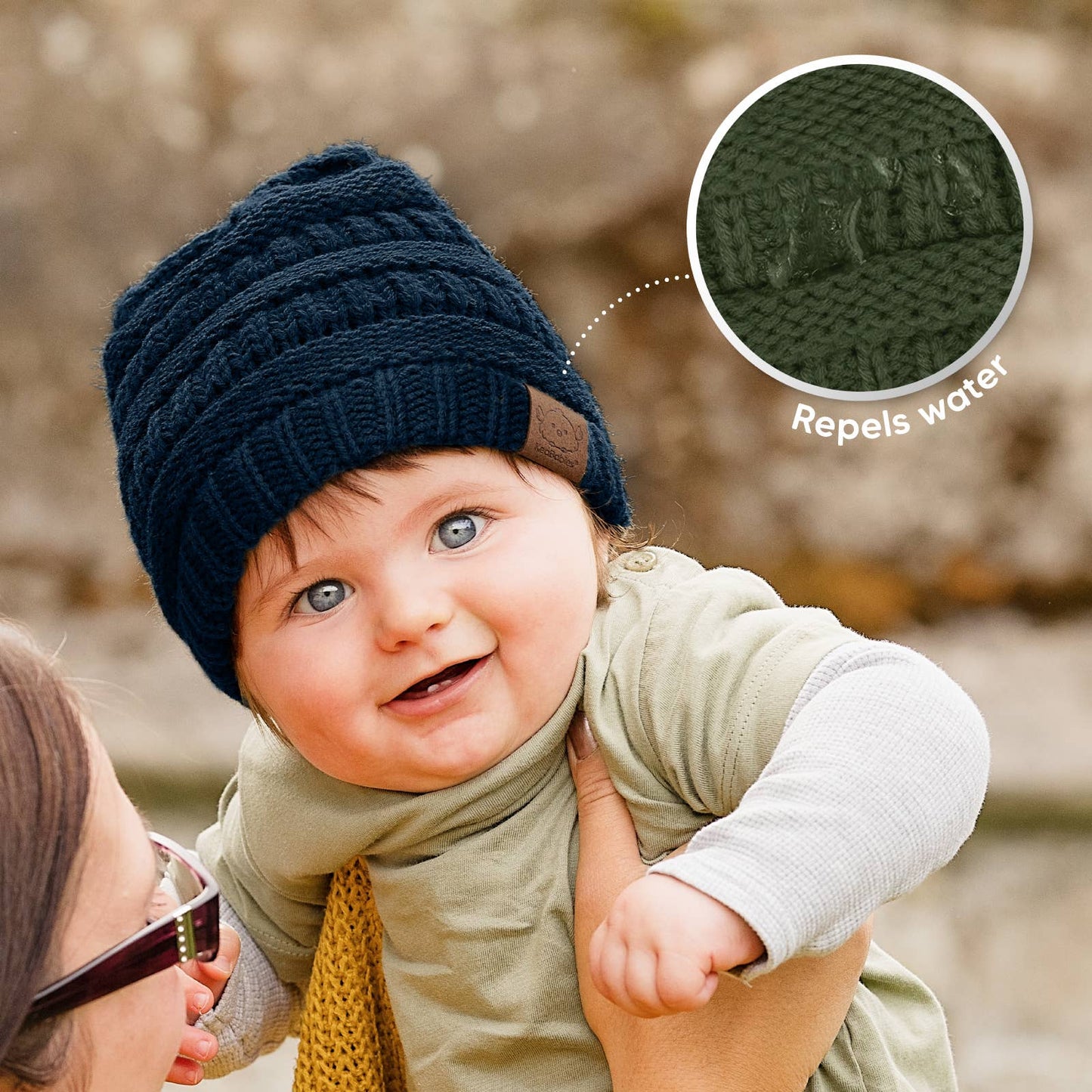 KeaBabies - KeaBabies 3-Pack Warmzy Baby Beanies (Urban, Small) 0-6 Months