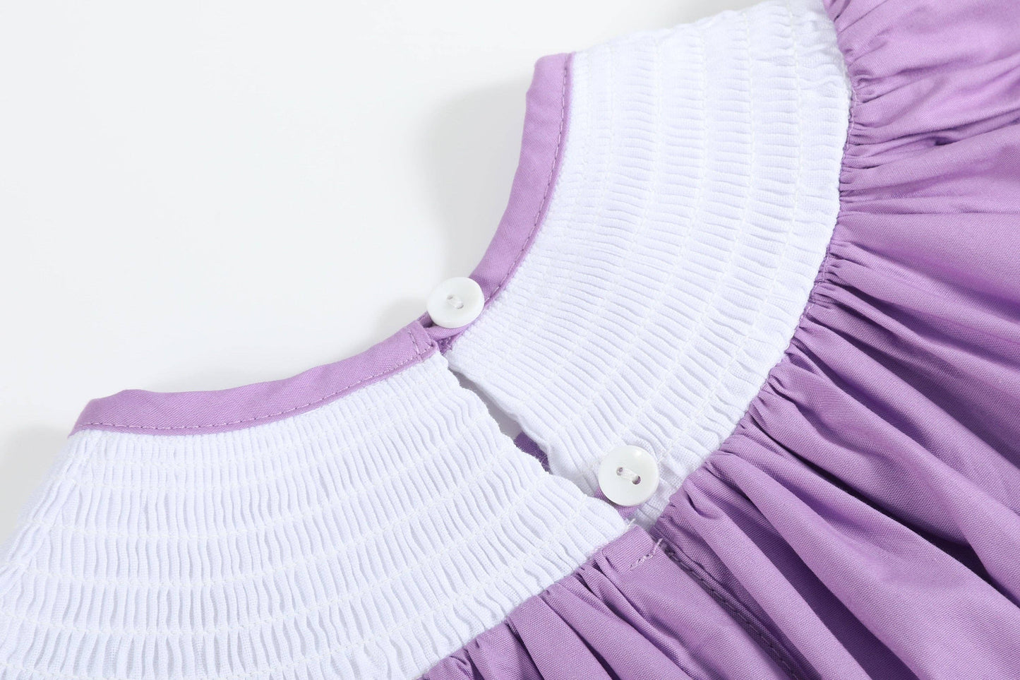 Lil Cactus - Purple Halloween Smocked Bishop Dress