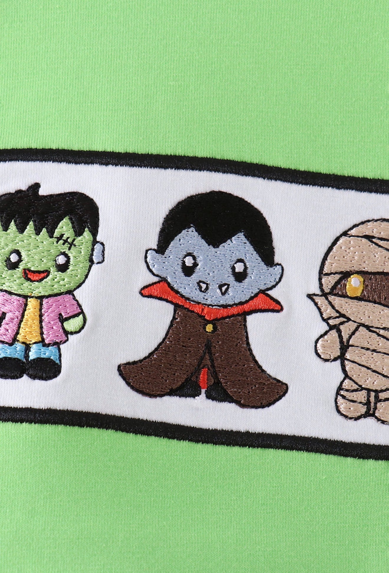 Abby & Evie | Halloween Baby Embroidered Bubble