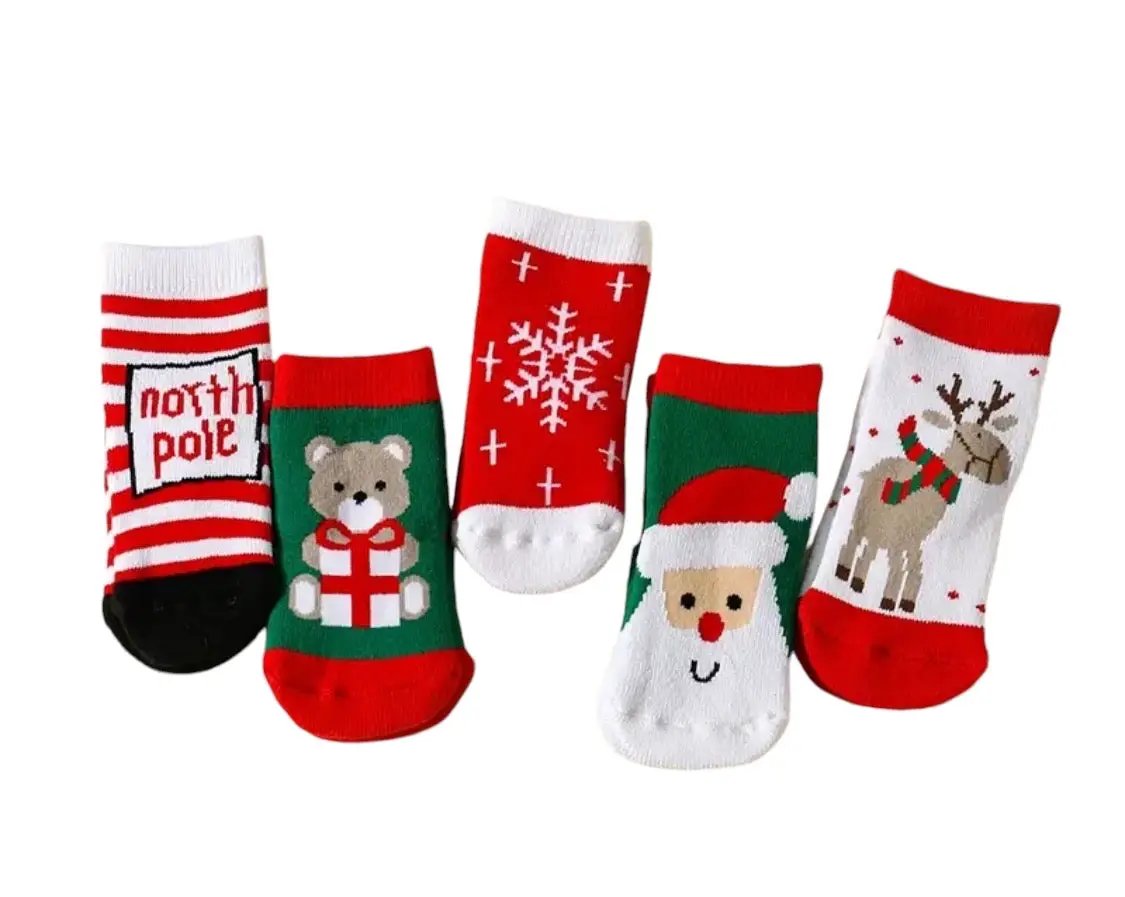 Baby Christmas Socks (5 per pack) by Max and Pippa