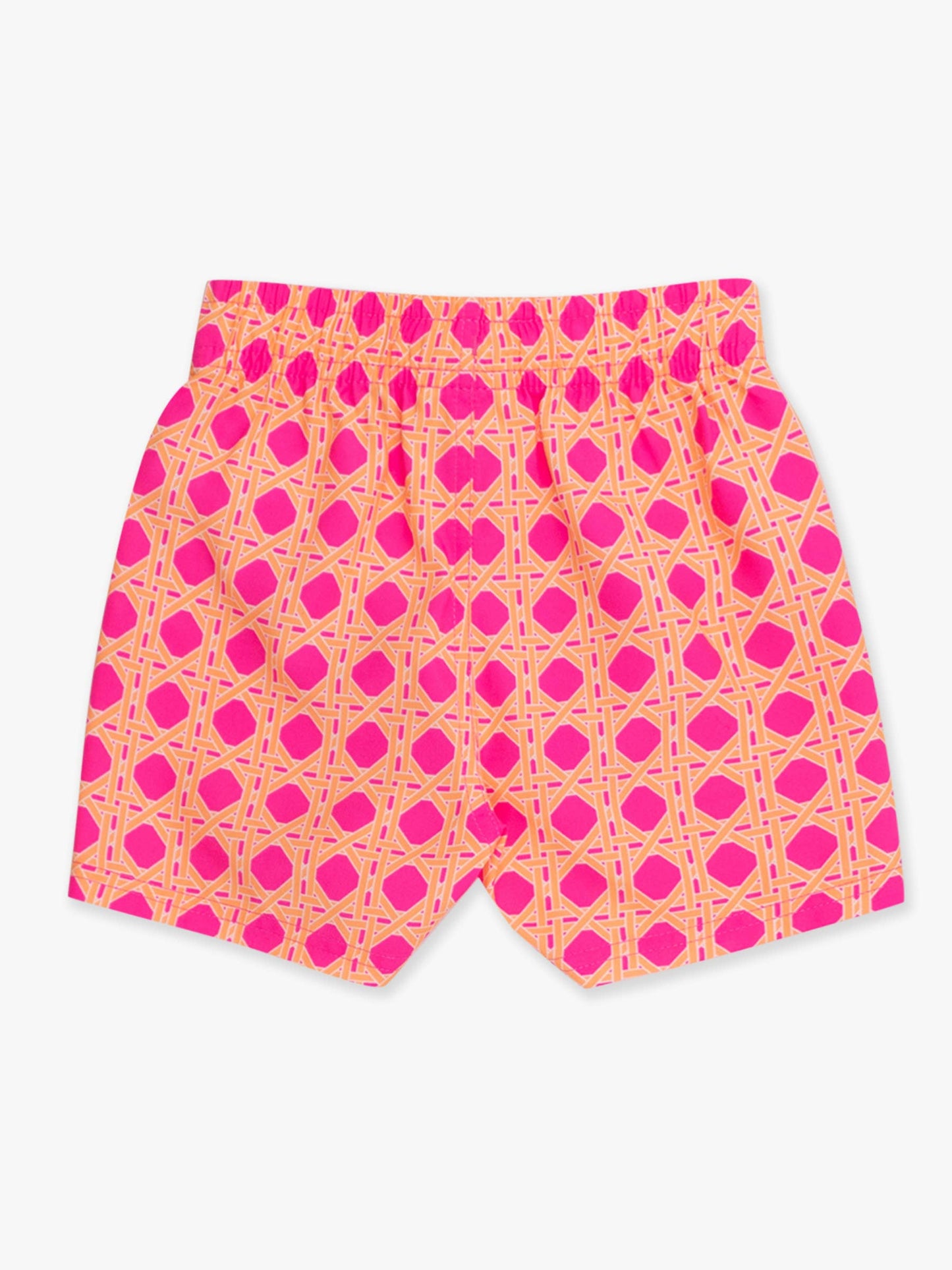 RuffleButts + RuggedButts - Boys Neon Sherbet Cane Swim Trunks