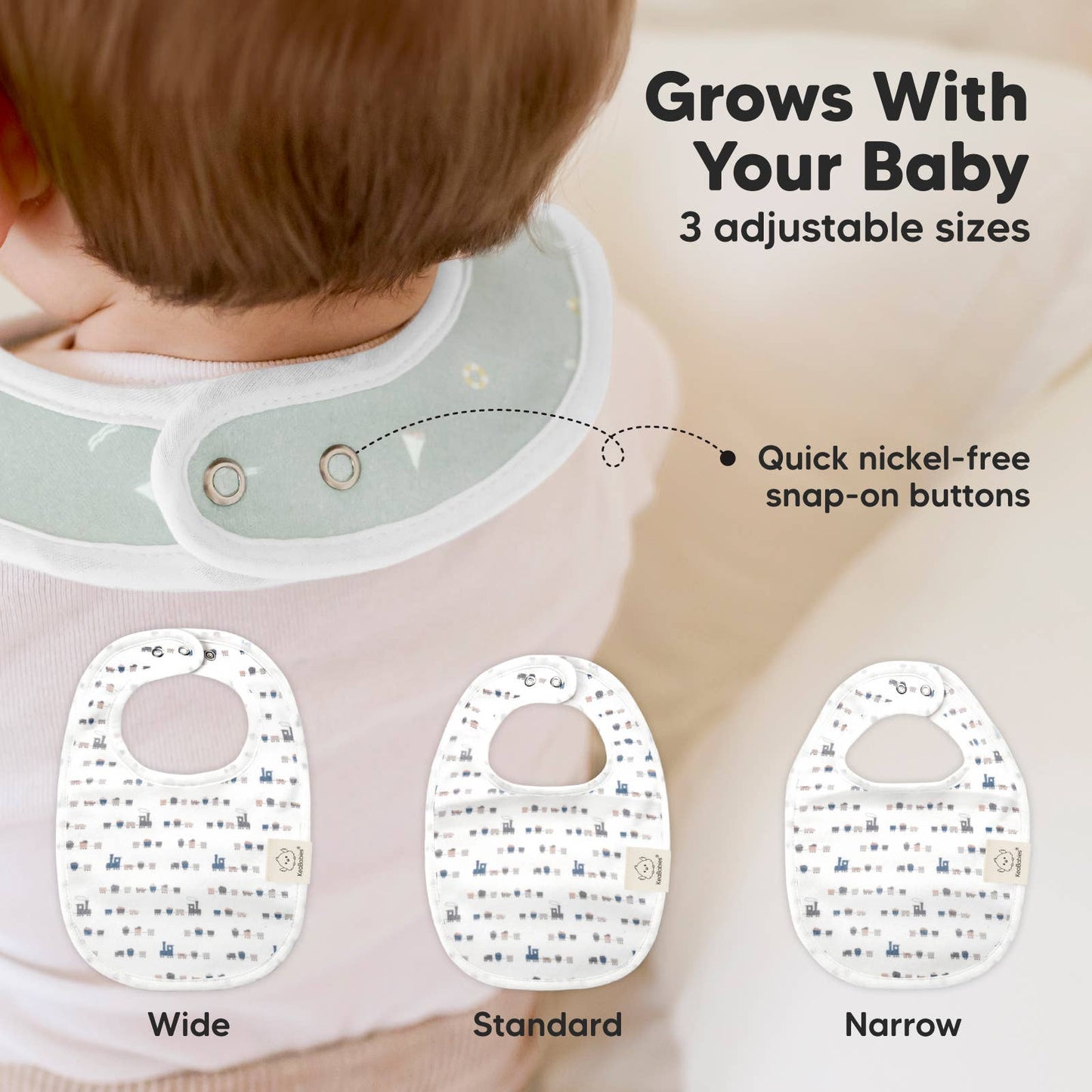 KeaBabies - 8-pack Urban Drool Bibs for Teething: Vessels