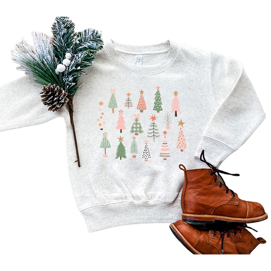 Holland Ave Clothing - Whimsical Trees | Girls Christmas Sweatshirt