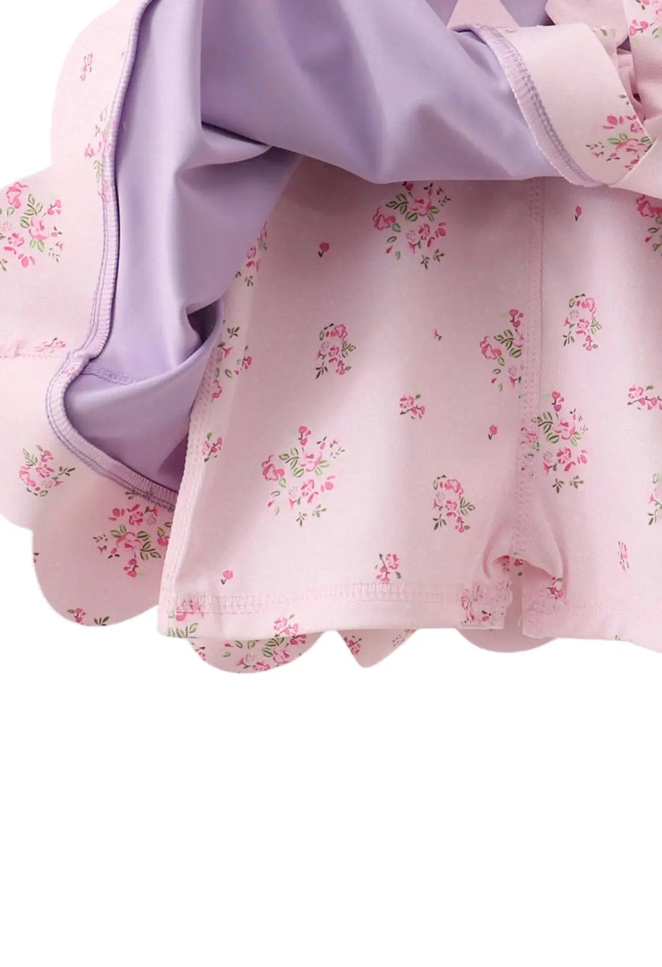 Purple Scalloped Bow Active Dress by Abby & Evie